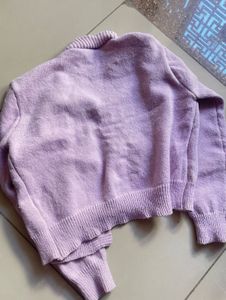Lilac Cardigan Sweater