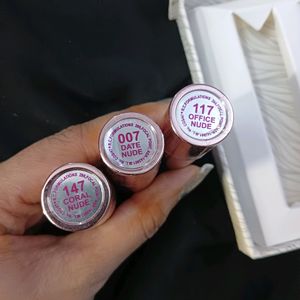 Combo Of 3  Branded Lipstick
