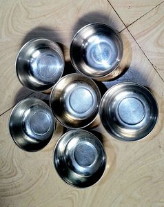 6 Steel Sarving  Bowl