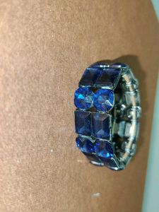 Sparkling Blue Gemstone Bracelet
