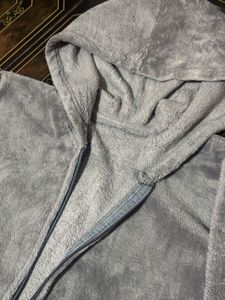 Cozy Grey Fleece Hoodie