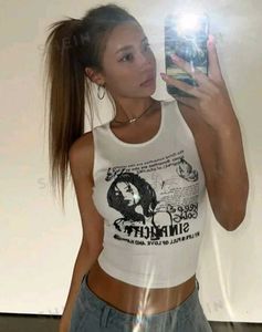 Y2K Graphic Print Crop Top💋✨