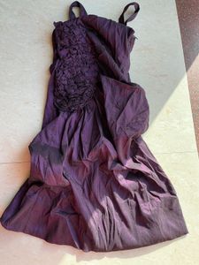 Purple Embellished Party Dress