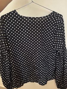 Chic Black Polka Dot Top