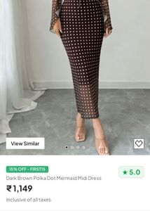 Chic Polka Dot Mesh Midi Dress