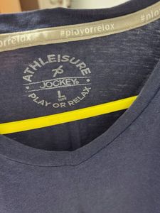 Men's Blue V-Neck T-Shirt