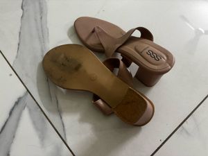 Stylish Nude Wedge Sandals