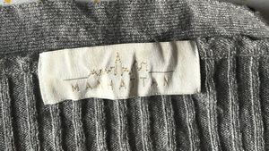 Gray Ribbed Knit Cardigan