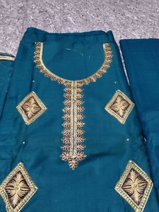 Elegant Teal Embroidered Kurta Set