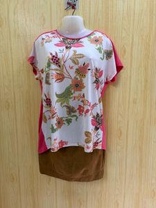 Y2K Cute Floral Print Tee