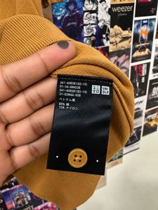 Uniqlo Mustard Yellow Short Sleeve Polo Shirt