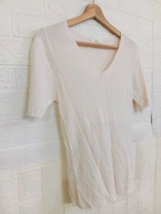 Light Pink V-Neck T-Shirt