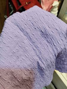Beautifull Lavender Shirt Crop Top