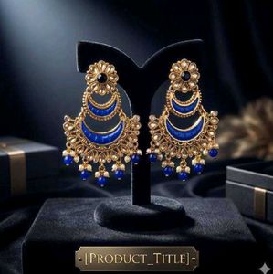 Designer Blue Stone Earrings