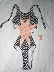Knot Front Cut One Piece/ Swimsuit/ Beach Party 🔥