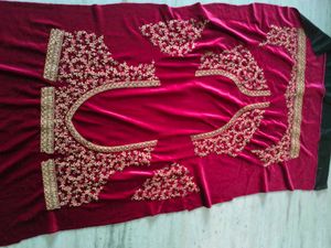 Exquisite Velvet Blouse with Intricate Embroidery