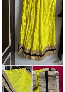 Vibrant Yellow Ethnic Skirt