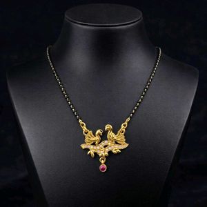 Elegant Gold Mangalsutra with Peacock Design