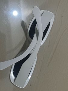 Stylish White Rectangular Sunglasses