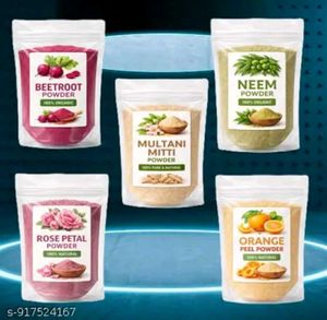 Natural Face Powders - Beetroot, Neem, Multani Mit
