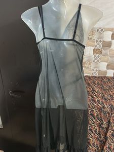 Elegant Black Lace Nightgown