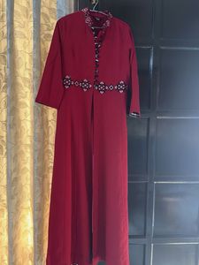Elegant Red Embroidered Kurta
