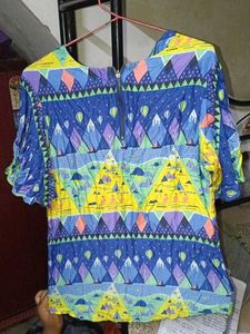Vibrant Geometric Print Top