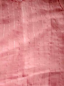 Elegant Pink Organza Kurti Top