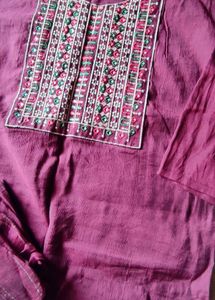 maroon kurta set (size-L)