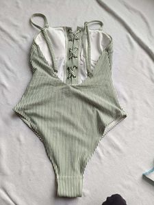 Striped One-Piece Swimsuit
