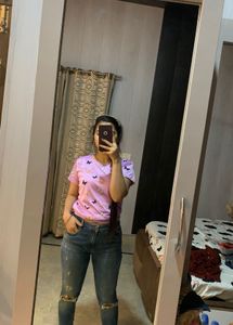 Distressed Skin Fit Jean