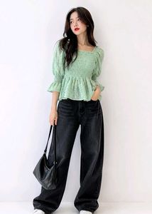 Mint Bloom Korean Top🍃✨️