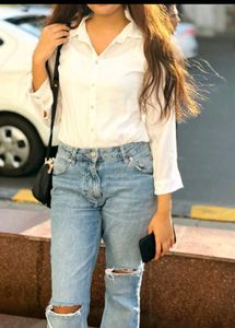 Classic White Button-Up Shirt