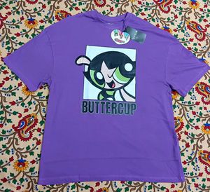 SHEIN Purple Buttercup graphic print T-Shirt