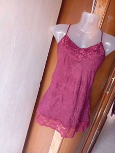 Purple Lace Mini Dress