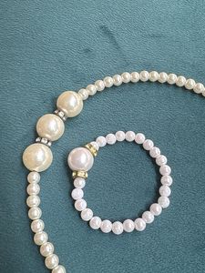 Pearl Jewelry Set with Colorful Beads