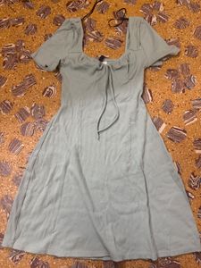 Light Blue Square Neck Mini Dress
