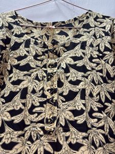 Black &amp; Gold kurta pant set