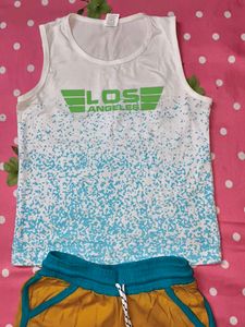 Cute LA Tank &amp; Smiley Shorts Set