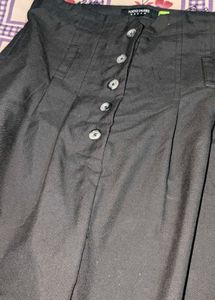 Tokyo Talkies Black High-Waist Trousers | Button D