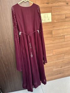 Elegant Wine  Maxi Dress