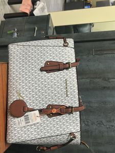 Michael Kors White Monogram Crossbody Bag