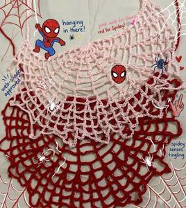 Spiderman Web Crochet Crop Top