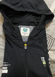 TeamSpirit Black Zip-Up Hoodie (L)