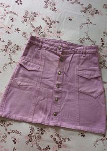 Lilac Denim Mini Skirt