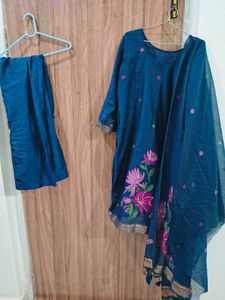 Beautiful Blue Printed Kurta Set