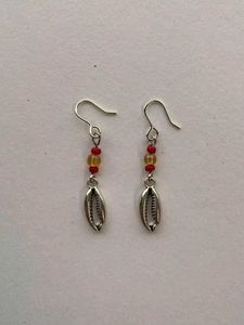 Handmade Beaded Shell Earrings