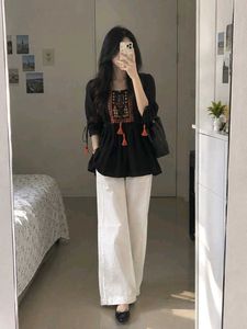 Black Tassel short kurty