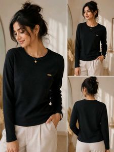Women's Black Full Sleeve Textured Top