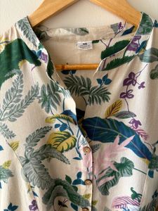 Floral Print Cotton Dress/Kurta